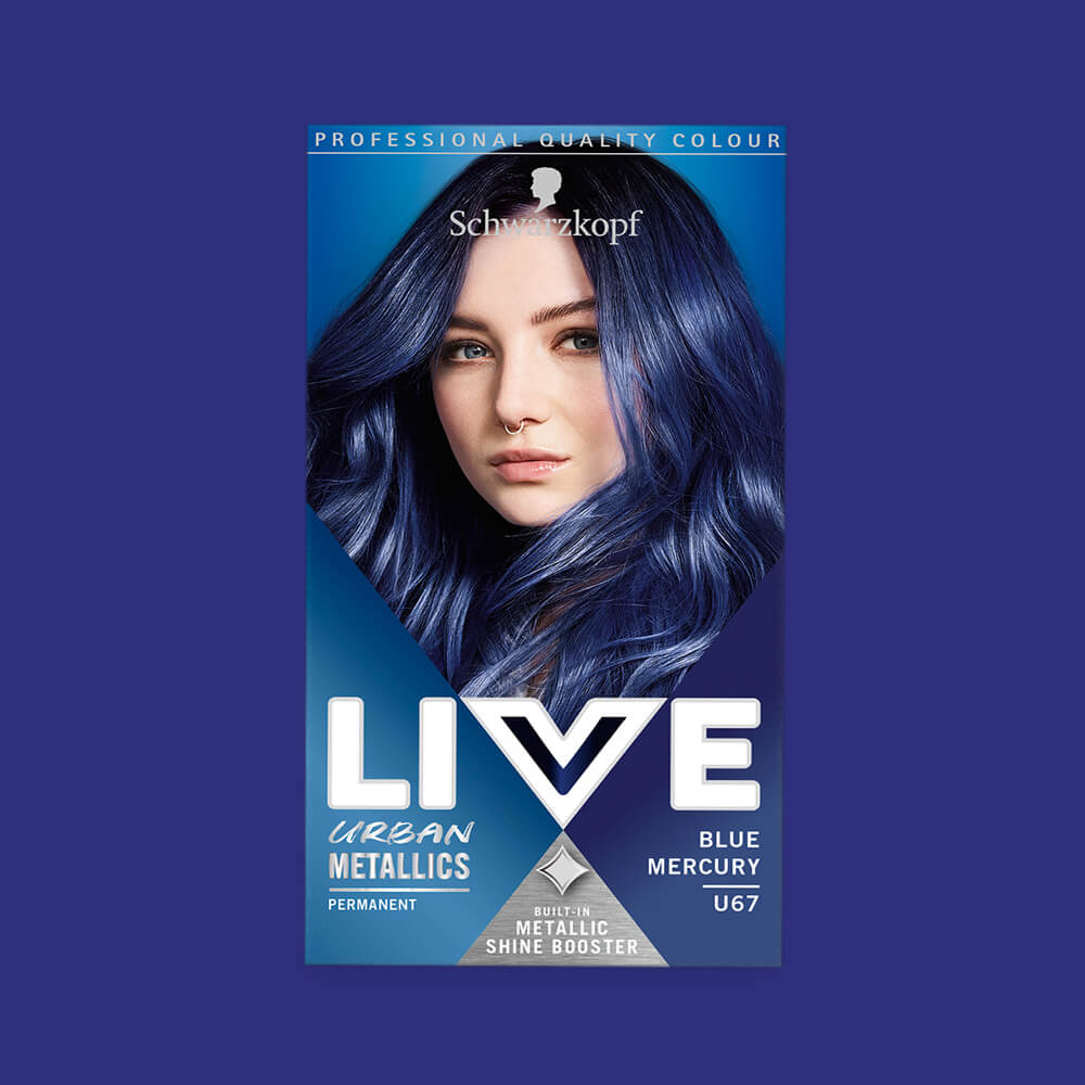 LIVE BLUE MERCURY U67 PERMANENT HAIR DYE