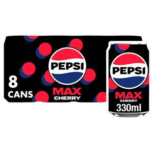 Pepsi Max Cherry No Sugar Cola Cans 24 � 330ml