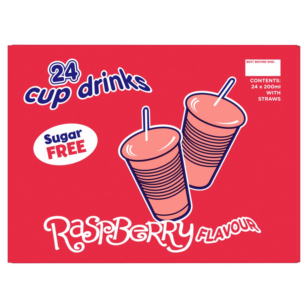 Big Time Raspberry Flavour Cup Drinks 24 � 200ml
