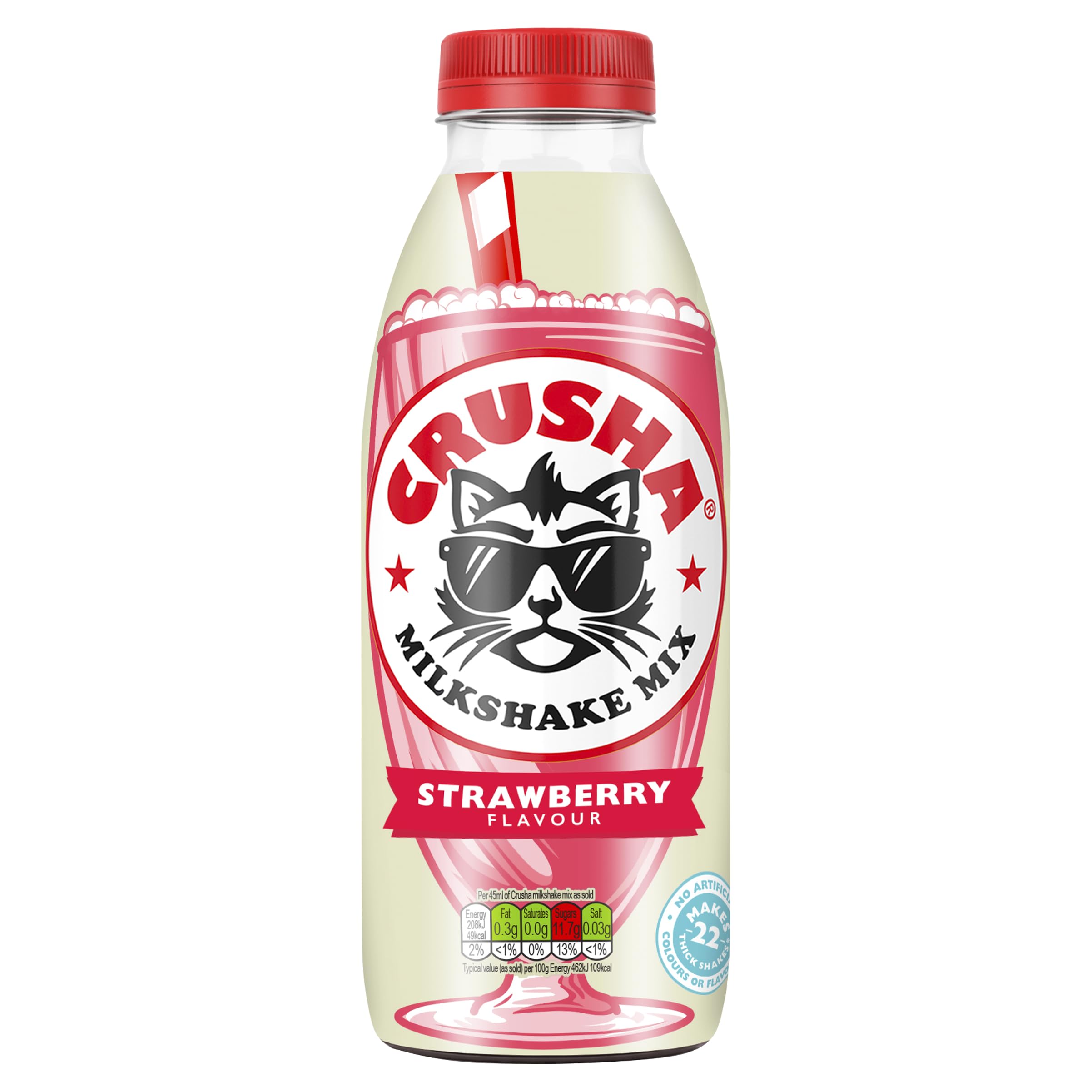 Crusha Strawberry Flavour Milkshake Mix 1 Litre
