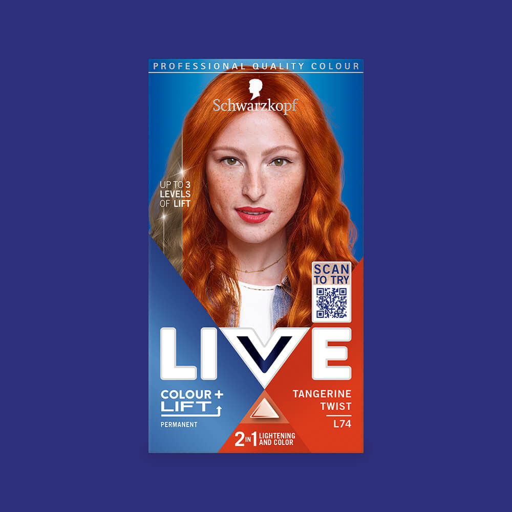 LIVE TANGERINE TWIST L74 PERMANENT HAIR DYE