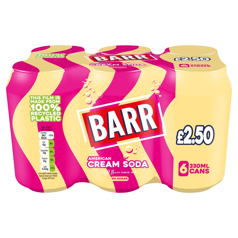 Barr American Cream Soda 6 � 330ml