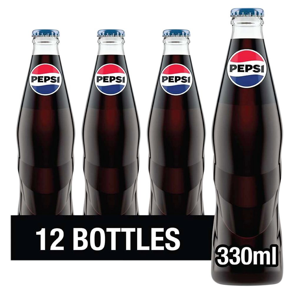 Pepsi Cola Glass Bottle 12 � 330ml Bottles