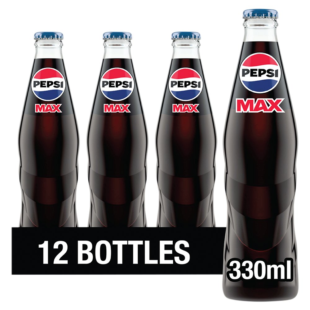 Pepsi Max No Sugar Cola Glass Bottles 12 � 330ml