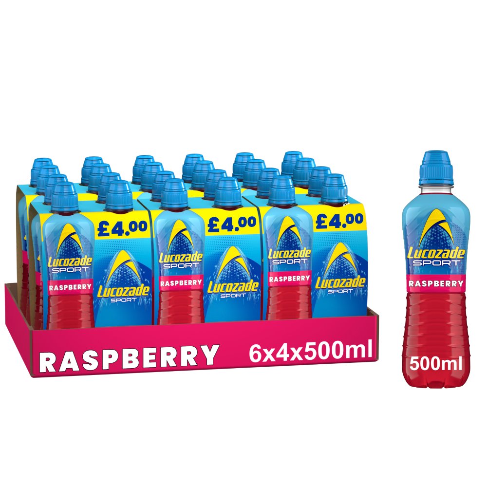 Lucozade Sport Drink Raspberry 4�500ml PMP £4