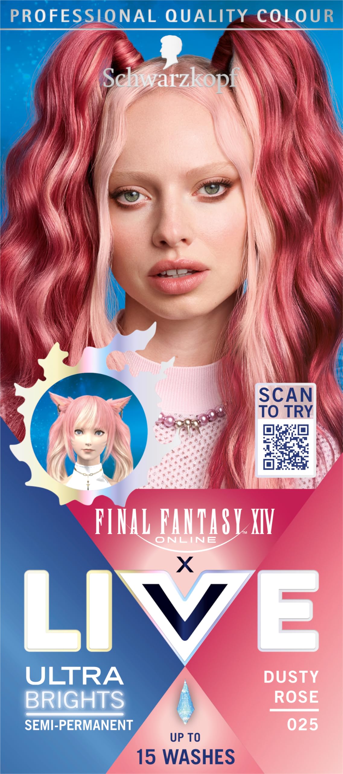 LIVE 025 DUSTY ROSE ULTRA BRIGHT SEMI PERM HAIR DYE