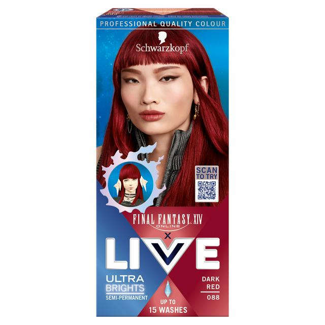 LIVE 026 DARK RED ULTRA BRIGHT SEMI PERM HAIR DYE
