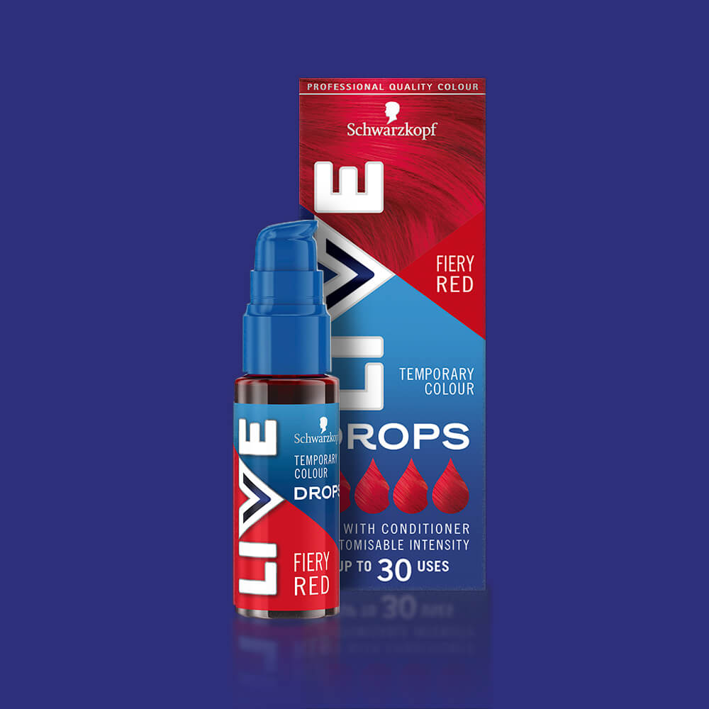 LIVE FIERY RED COLOUR DROPS 30ML